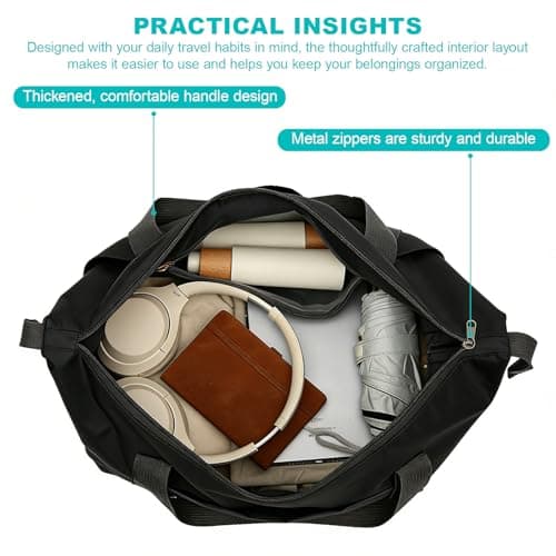 Travel Bag as Hand Luggage, Large 42L Weekender Bag with Laptop Compartment — view 3