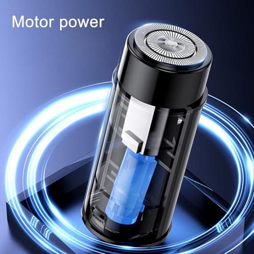 Sized Electric Shaver with USB Recharging Travel Trimmer, Red — view 6