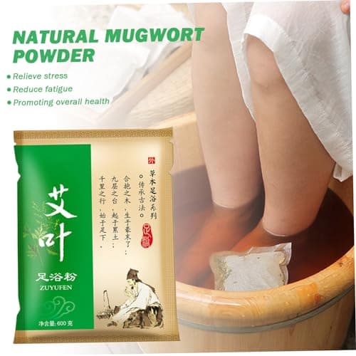 Detox Foot Soak, 100 Bags Natural Mugwort Powder Foot Spa Soak, Disposable Portabe Herbal for Home Travel Detox — view 6