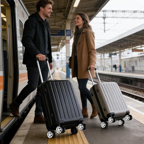 Suitcase Spinner Wheels - 2 Piece 360 Degree Swivel Rollers, Smooth Rolling Replacement Kit, Travel Luggage Wheel Set | Luggage Wheels For Travel Bag Duffle Business Vacation School Airplane — view 2
