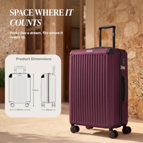 LUGG Sky Rover 28 Inch Suitcase Hard Shell Luggage, Strong & Lightweight with Secure TSA Lock, Smooth 360° Wheels, Internal Pockets - Airline Approved - 76x49x29cm - 5 Year Warranty — view 4