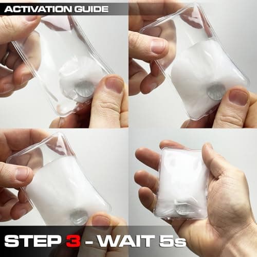 5 Pack - RE-GEN Reusable Hand Warmers with Heavy Duty Storage Box | Easy Gel Click/Snap Activation Pocket Warmers Hot Packs Pads 100mm x 68mm — view 6
