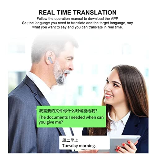Cyrank Translator Earphone, Language Translator Earbuds with 144 Languages Language Translator Device(Pink) — view 3