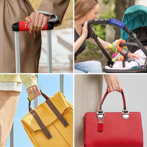 Personalised Luggage Handle Wrap, Custom Luggage Tag, 2 Piece — view 4