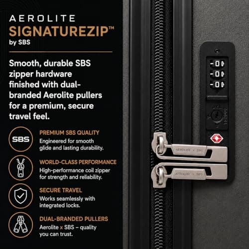 Aerolite Premium Large 28in 100L FlexShell Hard Shell 8 Wheel Suitcase — view 4