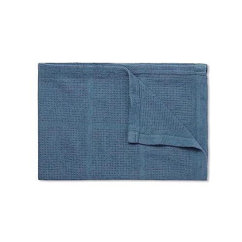MORI Organic Cotton & Bamboo Cellular Blanket 70x100cm, Dark Blue — view 2