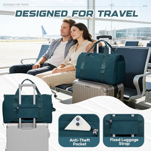 WEPLAN Gym Bag Womens Men Sports Duffle Bag Travel Duffel Bags Weekend — view 5
