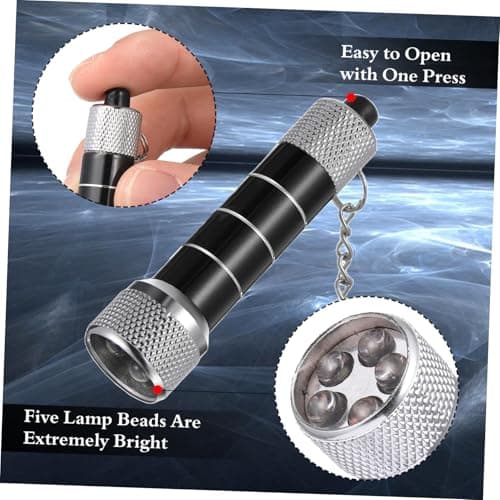 Mini 5 LED Keychain Flashlight 10 Pack for Kids Portable Torch — view 3