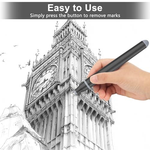 Cuteefun Electric Eraser, Electric Rubber for Art, Battery Powered, Black — view 3