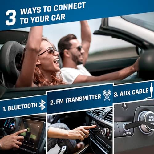 KLIM Journey - Portable CD Player with Long-Lasting Battery - New - with Headphones - Radio FM - Compatible MP3 CD Player Portable - SD Card, FM Transmitter, Bluetooth - Ideal for Cars — view 3