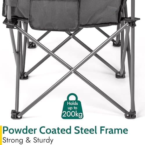 Trail Linnet Padded Double Camping Chair, 2 Seater, Grey — view 6