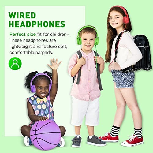 Rockpapa 952 On-Ear Kids Headphones Wired for School with Microphone — view 3