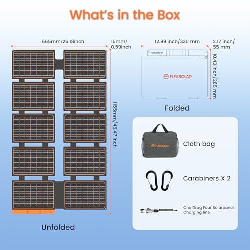 2PCS 100w Portable Solar Panel Chargers with DC/QC 3.0 USB-A & PD3.0 USB-C — view 6