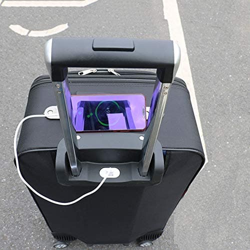 HLXB Large Capacity Luggage Suitcase Trolley, Flexible Spinner, high Density Oxford Fabric with USB Rechargeable Port,Purple, Brown, Black — view 2
