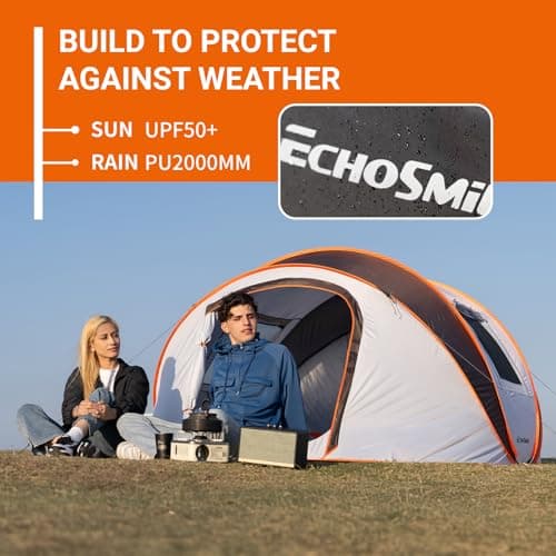 EchoSmile 2/4/6 Person Easy Pop Up Tent, Instant Family Tents for Camping — view 4
