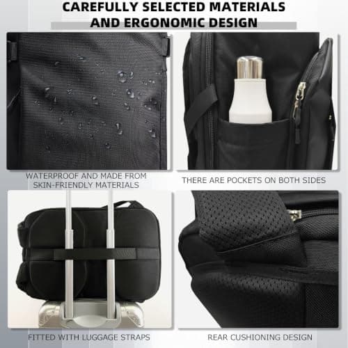 Travel Backpack 48L TSA-Approved Large Carry On Backpack Water-Resistant — view 4