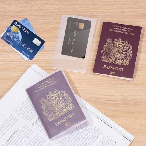Henyall 4Pcs UK Passport Covers Transparent, Protective Passport Holders,Frosted PVC Passport Case, Protector Case for Water,Scratch & Dust Proof,Suitable for Standard Sizes — view 6