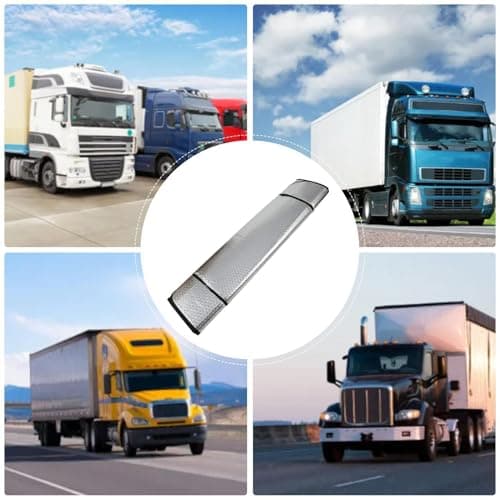Vehicle Sun Shield 220x80cm Truck Windshield Sun Shade Aluminum Foil Anti-Tear Heat Insulation Heavy Duty SunBlocker For Lorries SUVs Cars Long Trip Road Travel Parking Outdoor UV Protection — view 5