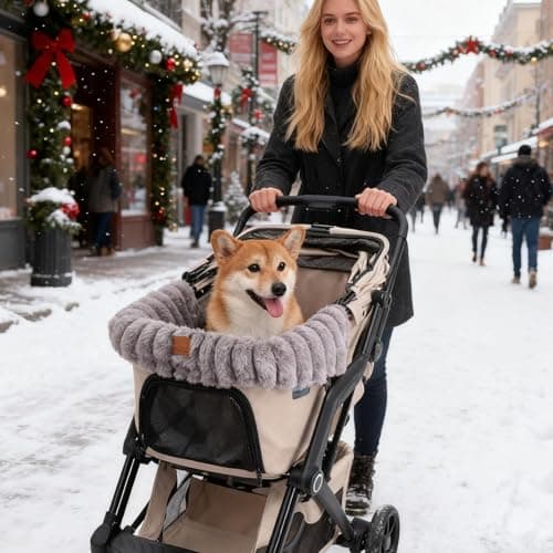 Dog Stroller Mat Warm Plush Mat Blanket — view 2