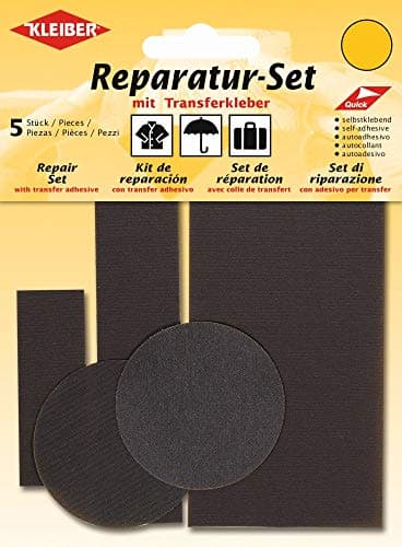 Kleiber 5-Piece Self-Adhesive Nylon Repair Patches, Brown – Instant No-Sew Mending Kit for Down Jackets, Tents, Raincoats, and Umbrellas