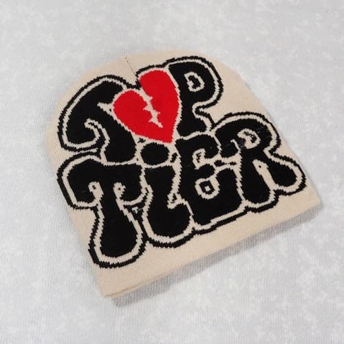 Wiffe Heart & Letter Pattern Hat for Couple, Beige — view 4