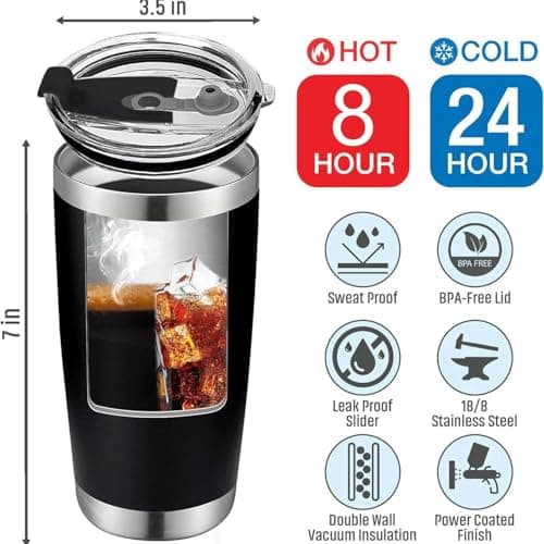 Birthday Gifts for Men, Stainless Steel Travel Tumbler, Funny Gifts Socks — view 2