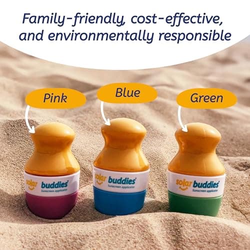 Solar Buddies Sunscreen Applicator - Single Black - Refillable Roll on Sponge Sunscreen, Suncream & Lotion Applicator For Kids, Adults & Families - Holds 3.4fl oz, Perfect Size for Travel — view 6