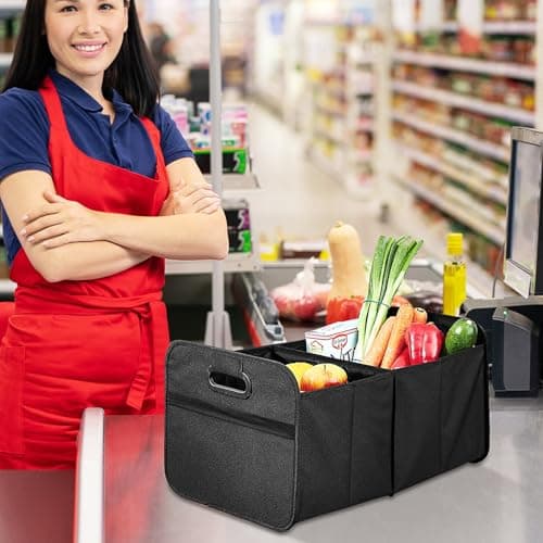 Car Boot Organiser, Xndryan Car Boot Bag Foldable Car Storage Organiser Boot Tidy for Car, Collapsible Multi Compartment Car Organiser, Reinforced Base And Comfort Handle Car Organiser Accessories — view 6