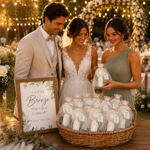 Aruatu 12 Pack Wedding Mini Portable Fan for Guests (No battery included) — view 5