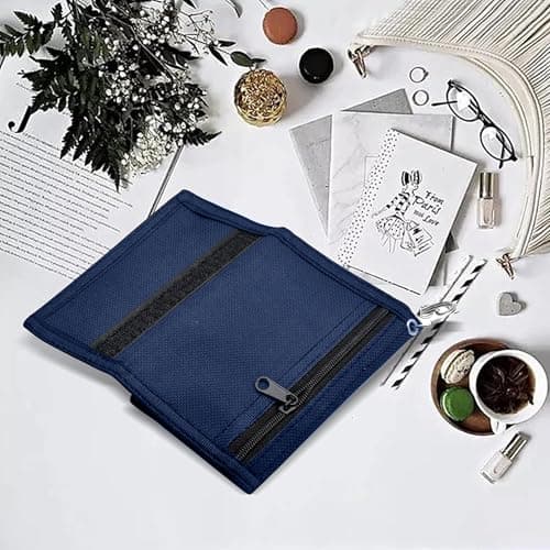 Slim Wallet, Men's Wallet with Chain Clip Zipper for Travel Sports, Blue — view 4