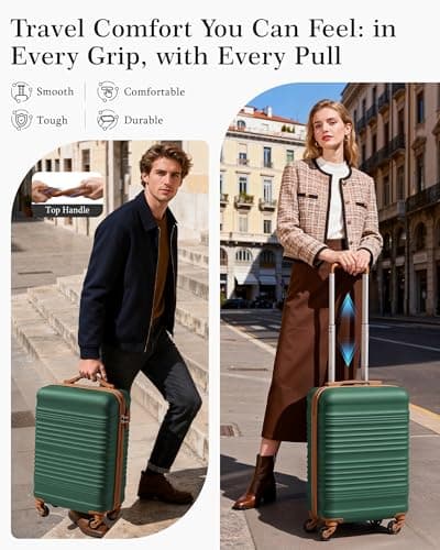COOLIFE Cabin Suitcase 55x35x20cm Ryanair Cabin Bag ABS+PC Hard Shell TSA — view 6