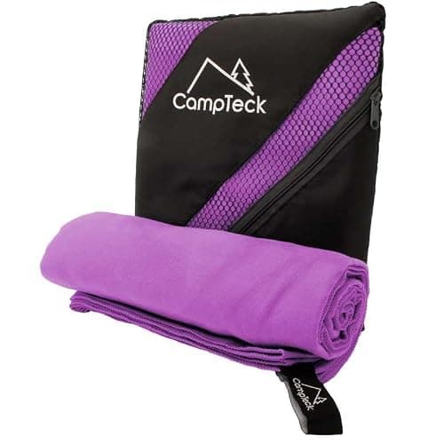 CampTeck U7305 Large (180x80cm) Lightweight and Compact Quick Dry Microfiber Travel Towel for Sports, Gym, Beach, Swimming, Yoga, Camping - Purple — view 2