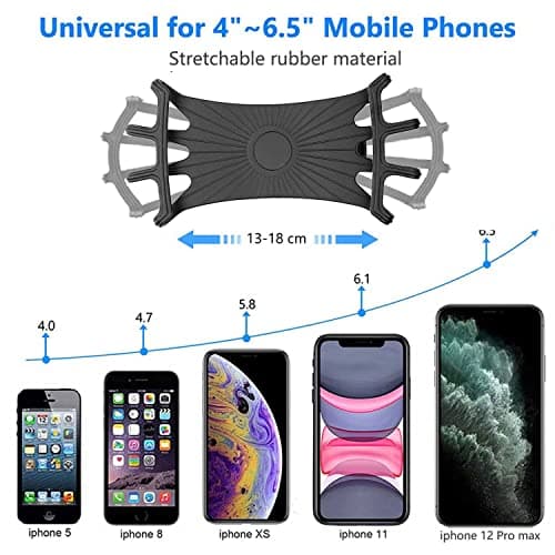Kinizuxi Bike Phone Mount 2 Packs, Universal Handlebar Phone Holder, 360° Rotation Silicone Bicycle Mount Compatible With iPhone Samsung All Phones — view 2