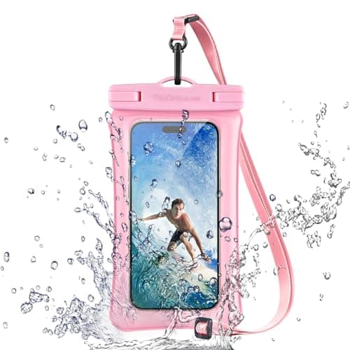 TECHGEAR Waterproof Phone Pouch, IPX8 Floating Case for Swimming, Waterproof Phone Bag with Lanyard Compatible for iPhone 17 16e 16 15 14 13, Samsung Galaxy S25 S24 S23 S22+ S21 Ultra A17 A35 A26 A56