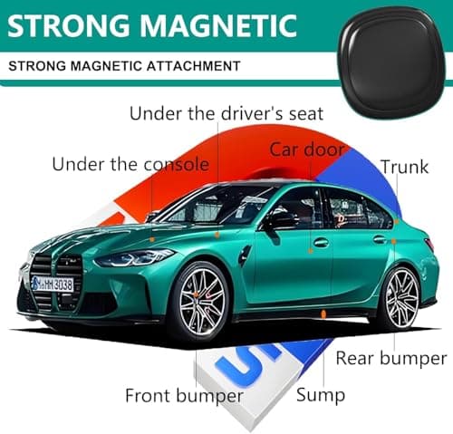 GPS Tracker for Vehicles - Hidden Magnetic Tracking Devices for Cars, Compatible with iOS & Android, Mini Car Air Tracker Tag With Real-Time Location, No Subscription, Compact Tracker Device — view 2