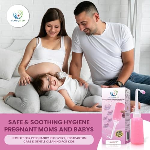 Peri Bottle for Postpartum Care – 350ml Portable Bidet Bottle with 1 Nozzle Stored Inside | Travel Perineal Wash for New Mum Recovery, Feminine Hygiene, and Daily Intimate Care – Pink — view 5