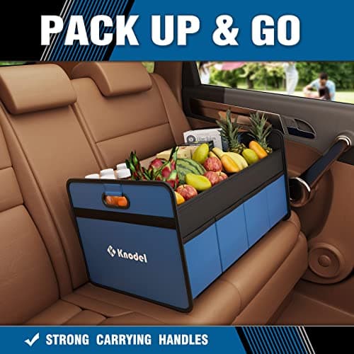 K KNODEL Car Boot Organiser, Foldable Car Boot Storage (Medium, Blue) — view 4