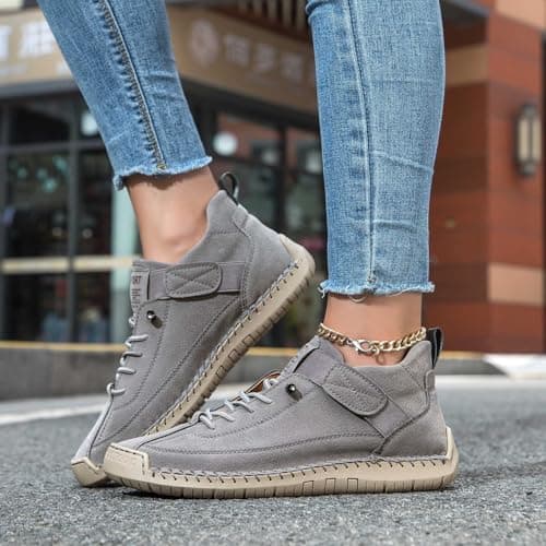 Casual Hiking Shoes for Hand Everyday - Flexible Soft Sole Comfortable Flat Slippers Breathable Design for Travel Leisure Spontaneous Activities, gray, 8 UK — view 2