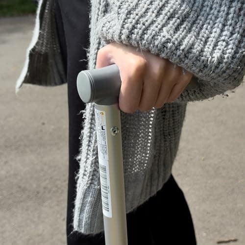 The Helping Hand Company Aluminium Walking Stick, Adjustable Height 84-109.2cm, PVC Handle, 20 Stone Capacity (Medium) — view 6