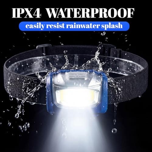 Macarrie 30 Pack LED Headlamps Bulk, Ipx4 Waterproof 3 Modes, Orange — view 3