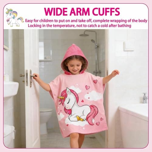 NIFTYY Kids Beach Towel – Super Soft & Quick Dry Children’s Sandproof Towel, Lightweight Highly Absorbent for Pool, Swimming, Bath, Travel, Ideal for Toddlers, Boys & Girls (Unicorn Pink) — view 6