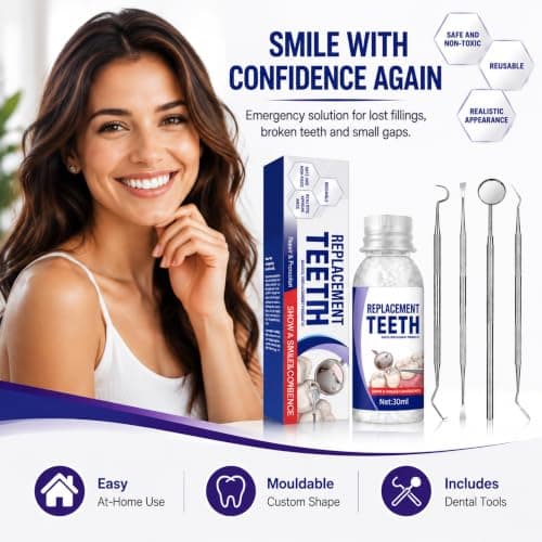Temporary Tooth Filling Repair Kit, 30ml Emergency Tooth Filler with Tools — view 2