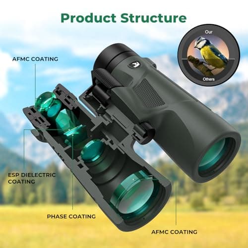 Gosky 10X42 Binoculars for Adults High Powered With Phone Adapter & Tripod — view 2