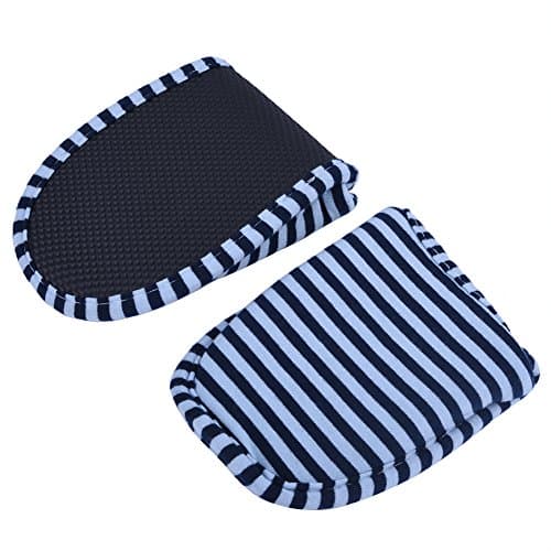 Keenso Foldable Reusable Indoor Soft Cotton Anti-slip Slippers Travel Portable Bath Slipper Anti-Slip for Home Hotel (Man-Blue Stripes) Other mountaineering and camping supplies — view 4