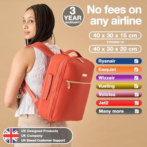 Cabin Max Expandable Cabin Bag 40x30x20 Underseat Backpack 40x30x15 — view 3