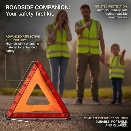 JUFO 3 in 1 UK Car Breakdown Kit with a Window Breaker and Warning Triangle — view 6