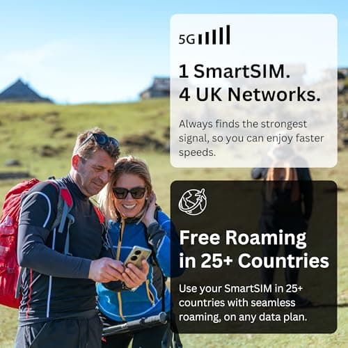 Zappyfi Data-Only Multi-Network eSIM, Auto-Connects EE, O2, Vodafone & Three, 4G/5G Prepaid PAYG, UK & 25+ Europe Roaming, for Compatible eSIM Devices (1GB | 30 Days) — view 2