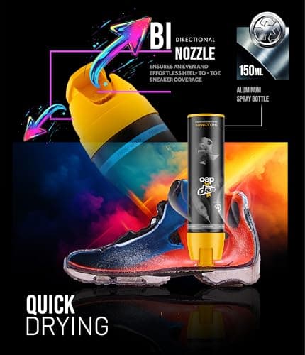 Crep Protect Shoe Deodorizer Spray - Foot & Shoe Odor Eliminator for Smelly Shoes, Sneakers, Boots, Suede & Nubuck - 24-Hour Freshness, Refreshing Scent (Fresh Linen, 150ml) — view 4