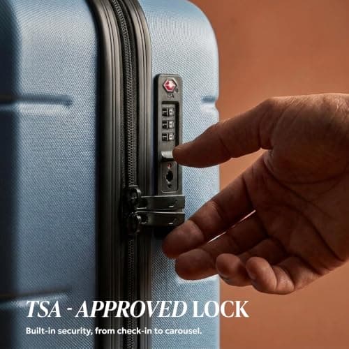 LUGG 28 Inch Jetset Suitcase Hard Shell Case 4 Wheel Travel bag Lightweight ABS Material with TSA Lock Approved for Travel with easyJet, British Airways, RyanAir, Virgin Atlantic, Emirates(75x49x29cm) — view 6