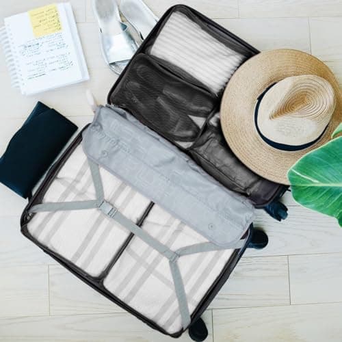 Packing Cubes for Suitcase 10 Sizes Suitcase Organizer Bags 10 Pcs Travel Bags Organiser (10, Black) — view 2